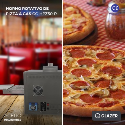 arco alivio Correspondiente Horno Rotativo de Pizza a gas 35CM Glazer GC-HPZG35-R